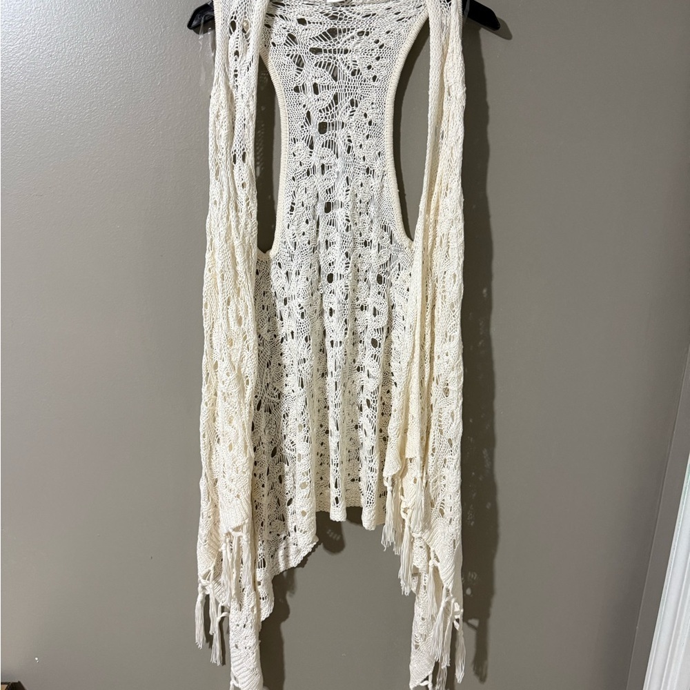 Say What? Cream Asymmetrical Tank Top